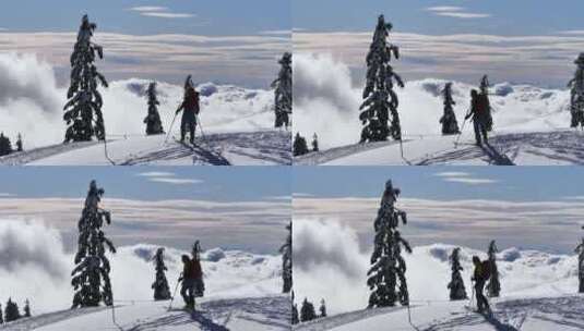 接近雪山顶端的极限高清在线视频素材下载