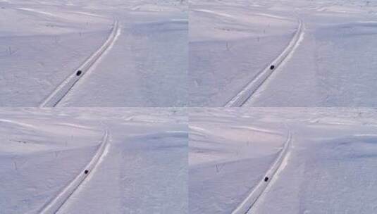 新疆冰封的喀纳斯雪原高清在线视频素材下载