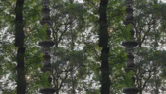 杭州凤凰山景区古梵天寺经幢高清在线视频素材下载