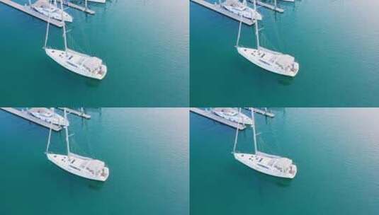 深圳游艇会航拍高清在线视频素材下载