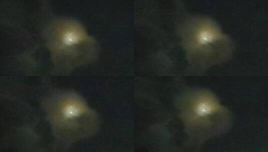 天空云雾里的月亮高清在线视频素材下载