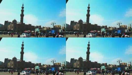 开罗城内的街道高清在线视频素材下载
