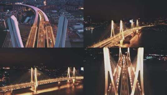延时航拍广州新洛溪大桥高清在线视频素材下载