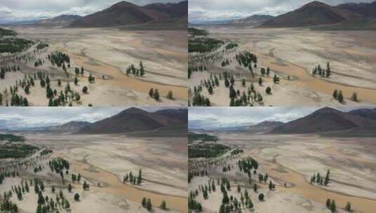 西藏日喀则雅鲁藏布河流自然风光高清在线视频素材下载