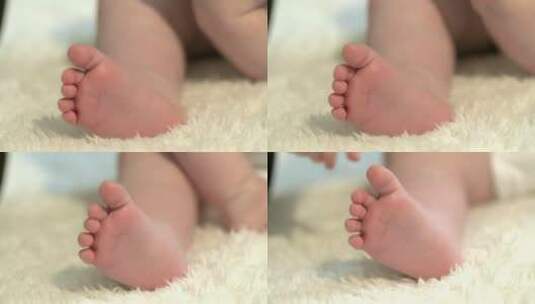婴儿小脚丫 新生儿 宝宝 刚出生的婴儿高清在线视频素材下载