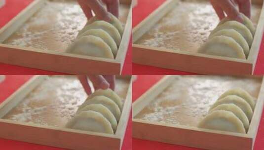 过年新年包水饺包饺子高清在线视频素材下载