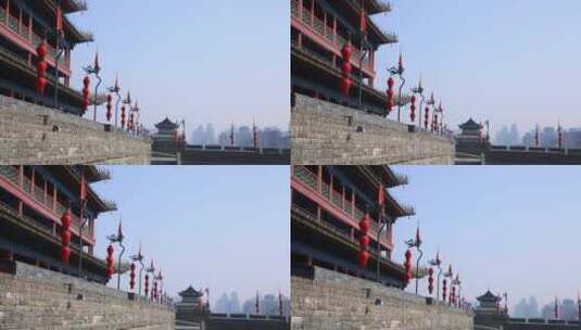 西安城墙永宁门高清在线视频素材下载