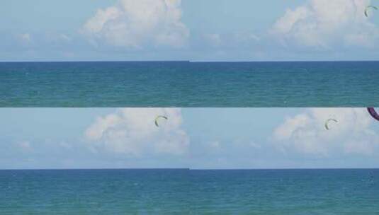 海南琼海博鳌风筝冲浪长焦4k视频高清在线视频素材下载