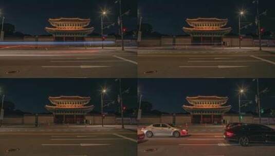 韩国首尔惠化门延时摄影高清在线视频素材下载