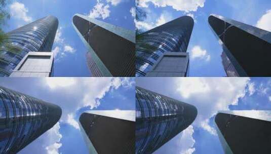 1080广州金穗路金融中心建筑高清在线视频素材下载