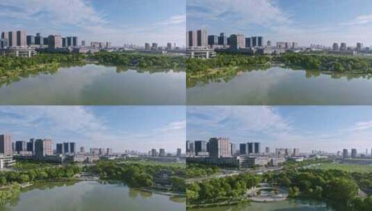 江苏省盐城市聚龙湖公园高清在线视频素材下载