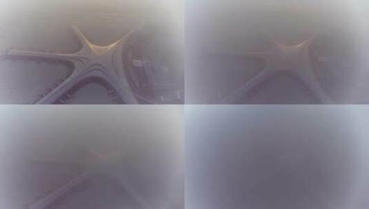 云雾胶东机场高清在线视频素材下载