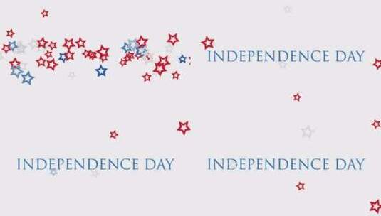 美国独立日五角星动画特写高清在线视频素材下载