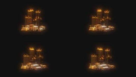 4K灯光展示城市建筑 (5)高清在线视频素材下载