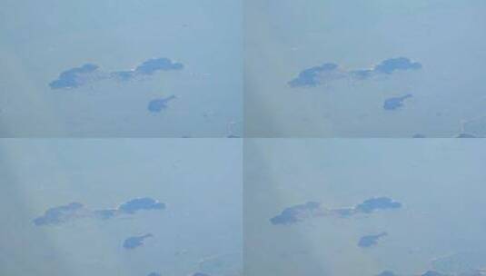 飞机上俯瞰福建漳州浯屿岛高清在线视频素材下载