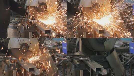 工厂车间电焊火花 工业焊接火花高清在线视频素材下载