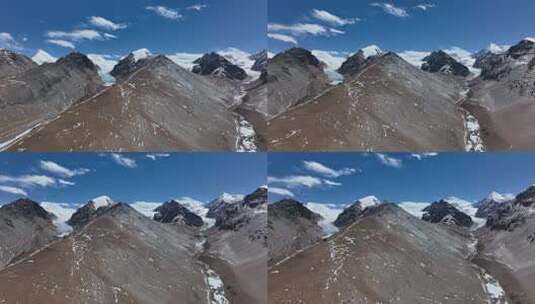 曲登尼玛冰川航拍高清在线视频素材下载