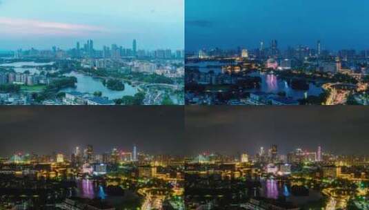 【4K超清】惠州西湖江北日转夜高清在线视频素材下载