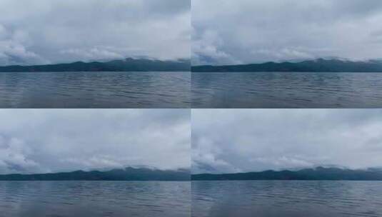 泸沽湖的阴天高清在线视频素材下载