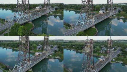 运河上的桥梁高清在线视频素材下载