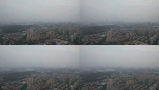 南京城市清晨风光航拍高清在线视频素材下载