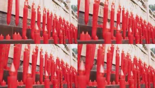 杭州径山寺 径山万寿禅寺 红烛高清在线视频素材下载