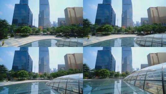 广州 珠江新城 高楼大厦 高楼林立 建筑群高清在线视频素材下载