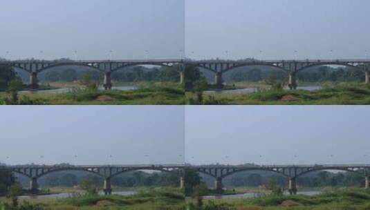 小河上的人行桥高清在线视频素材下载