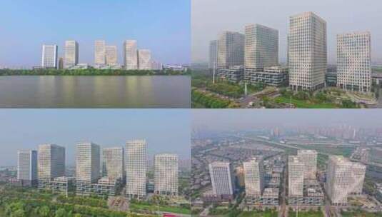 武汉江夏区融创智谷产业园高清在线视频素材下载