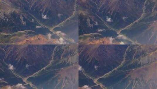 中国山川河大地自然风光山脉起伏高清在线视频素材下载