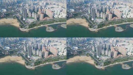 广东湛江金沙湾海滩航拍【4K60】高清在线视频素材下载
