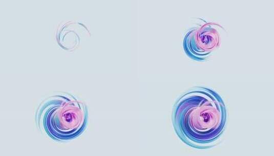 抽象流动的曲线3D渲染高清在线视频素材下载