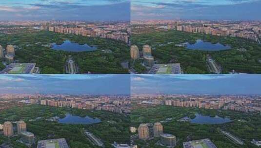 上海浦东世纪公园航拍高清在线视频素材下载