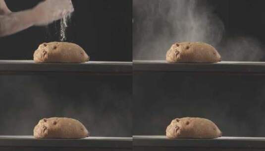 面团 面包 烘焙 面粉高清在线视频素材下载