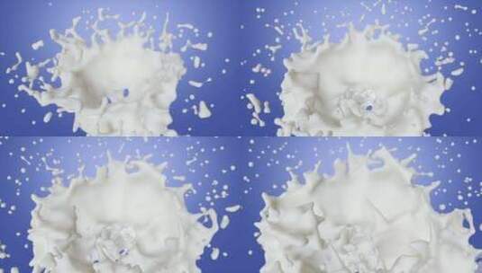 牛奶倒牛奶牛奶广告奶制品乳白液体滴高清在线视频素材下载