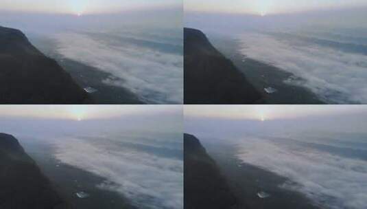 清晨日出云海悬崖边上高清在线视频素材下载