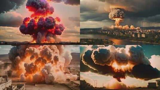 原子爆炸 核战争高清在线视频素材下载