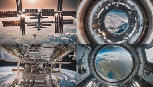 【合集】太空宇航员国际空间站高清在线视频素材下载