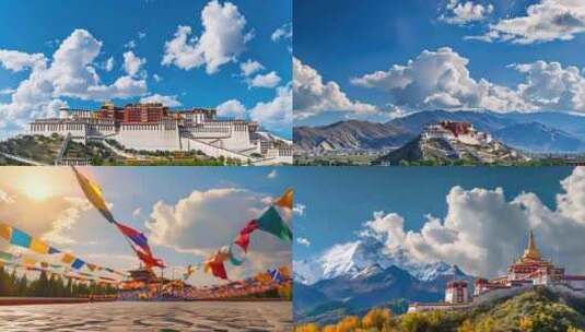 绝美西藏布达拉宫高清在线视频素材下载