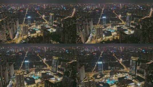 4k通透城市夜景航拍高清在线视频素材下载
