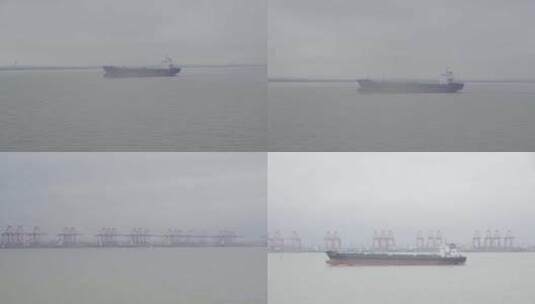 原创S-LOG3长江上的轮船4K1高清在线视频素材下载