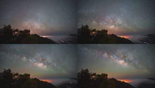天空，星星，景观，特内里费岛高清在线视频素材下载