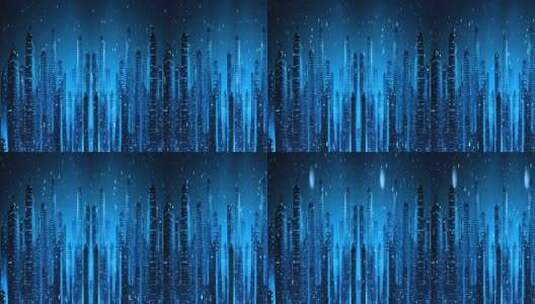 夜景城市高楼群高清在线视频素材下载