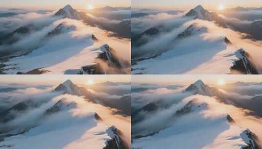 珠穆朗玛峰登山雪山风光旅游景色视频素材高清在线视频素材下载