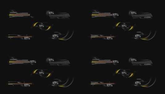 科技感进度条高清AE视频素材下载