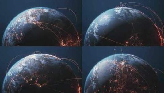全球数据连线网络覆盖全球覆盖_p高清在线视频素材下载