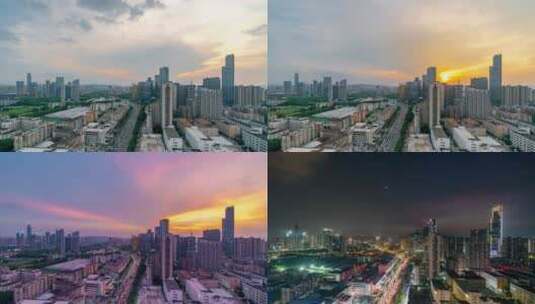【4K超清】惠州璟江北方向日转夜高清在线视频素材下载