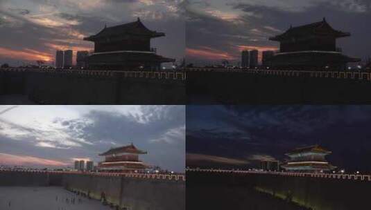 4K古城古韵自在正定南门长乐门瓮城城楼高清在线视频素材下载