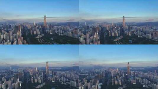 深圳福田市中心CBD航拍高清在线视频素材下载