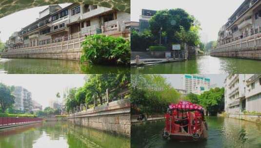 广州河道4K视频高清在线视频素材下载